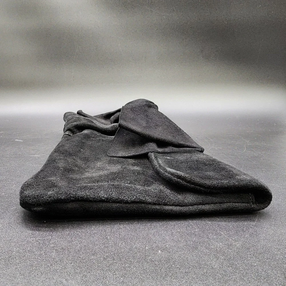 LK Bennett Black Suede Bow Clutch Bag Coquette Balletcore Evening Party Chic
